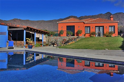 Villa mit Pool, Meerblick und toller Außenküche im Aridanetal, La Palma