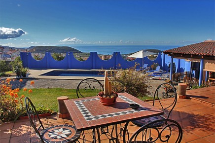 La Palma Ferienhaus mit Pool - Terrasse mit Meerblick - Villa Greca