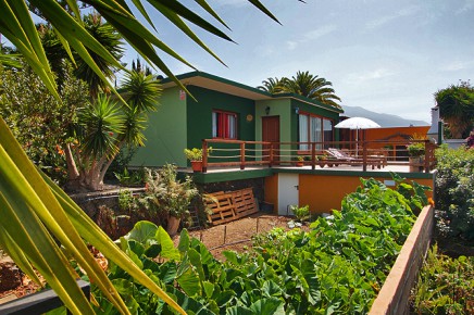 Garten vom La Palma Ferienhaus in Celta (Westseite)