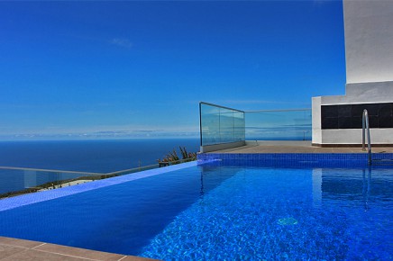 Villa Espejo, Tijarafe - Luxus-Ferienhaus mit beheizter Pool, Meersicht - La Palma Kanaren
