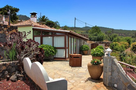 Wintergarten vom Ferienhaus mit Pool in Las Tricias
