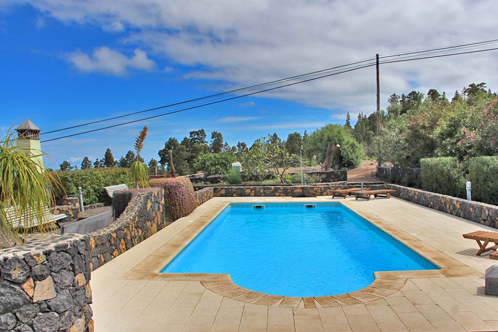 Pool von der La Palma Finca in Las Tricias