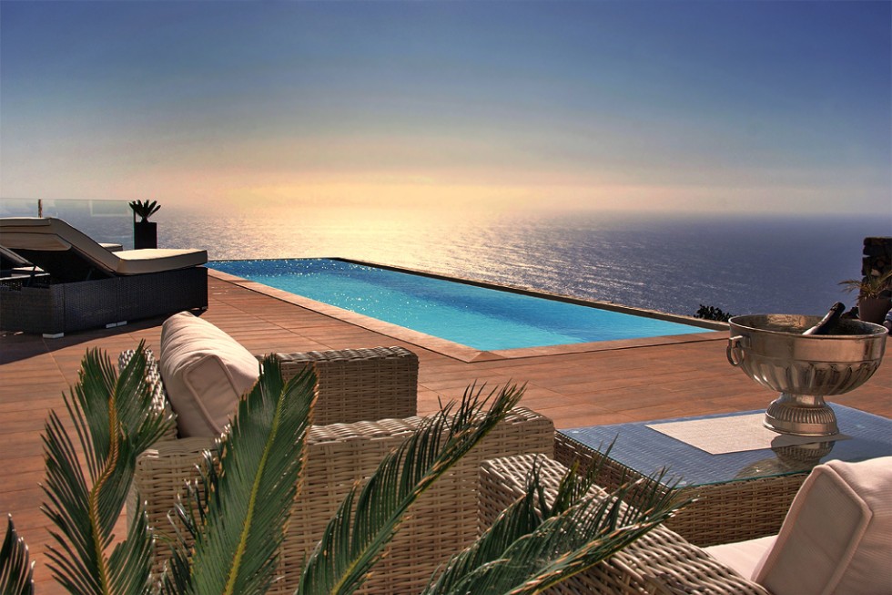 Casa privada de vacaciones en Puntagorda - piscina infinita climatizada, electricidad verde, internet, vista al mar