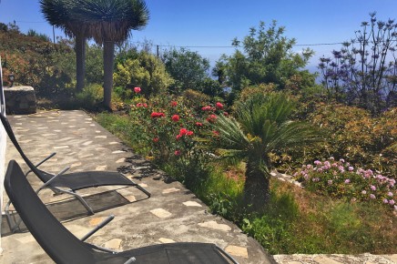 Terrasse - La Palma Ferienhaus mit Meerblick und Internet