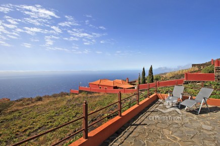 Entspannen auf der Terrasse - Ferienhaus Sitio La Era Fuencaliente mit Meerblick