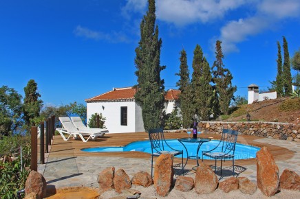 Vermietung: Casa Gomez mit Pool Meerblick und Garten in Aguatavar-Tijarafe