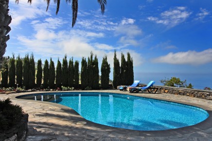 Casa de vacaciones para alquilar en Tijarafe (lado oeste) - Finca Arecida con piscina climatizada y vista al mar