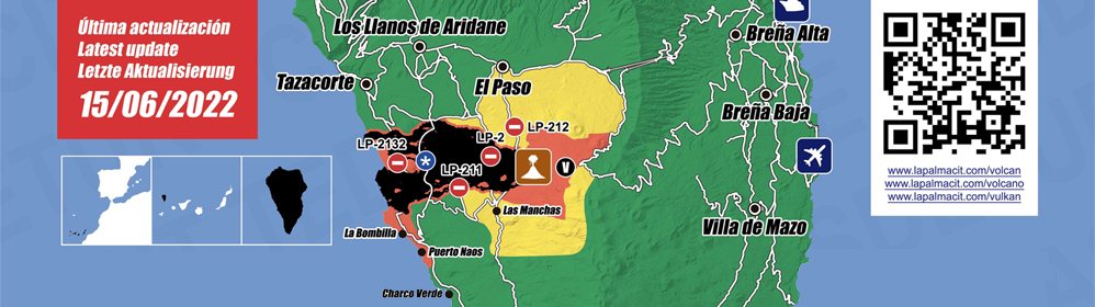 La Palma-Karte zum Vulkanausbruch auf der Cumbre Vieja | La Palma Travel