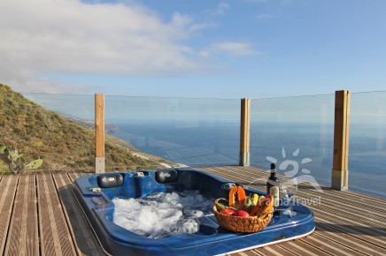 Casa de vacaciones con jacuzzi y vistas al mar en Puntagorda, La Palma