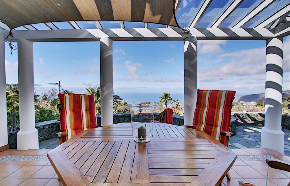 Meerblick von der Terrasse - Ferien Villa de Las Estrellas, La Palma