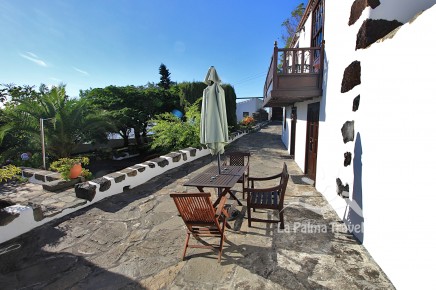 Sonnenterrasse mit Garten vom La Palma Ferienhaus Casa Morera