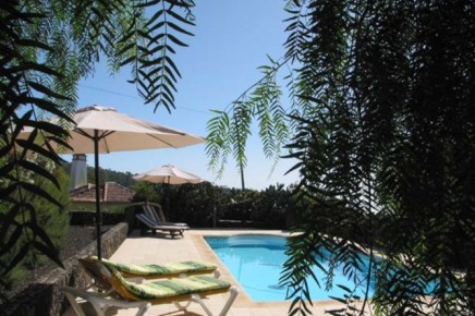 Pool mit Sonnenliegen - Ferienhaus Las Tricias - Finca auf La Palma